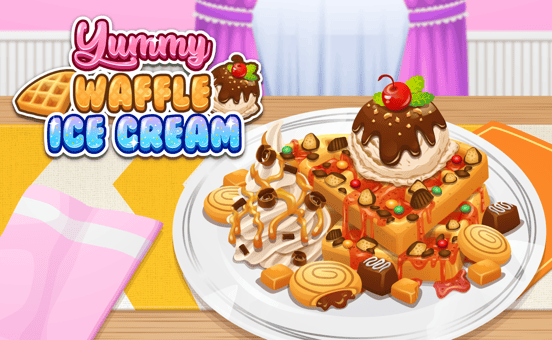 Yummy Waffle Ice Cream 🕹️ Play Now on GamePix