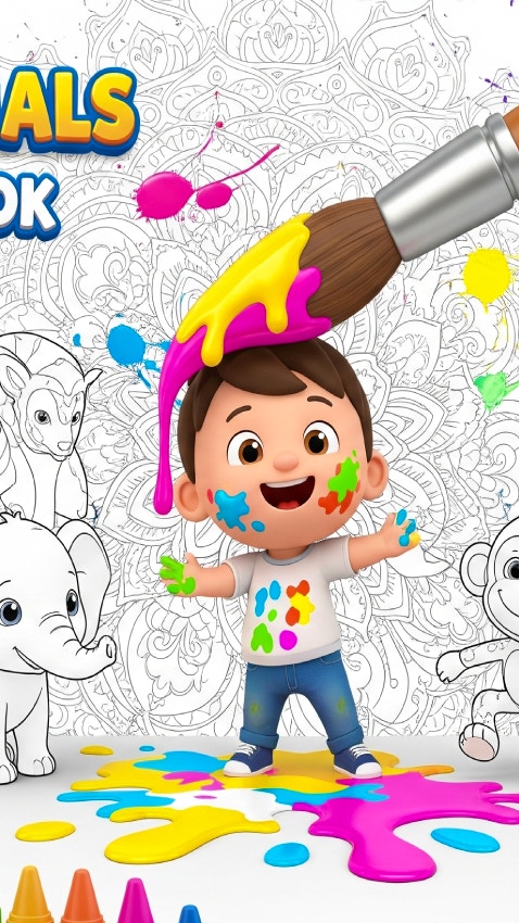 Zoo Animals Coloring Book for Kids