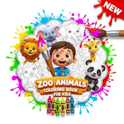 Zoo Animals Coloring Book for Kids By Gamepix